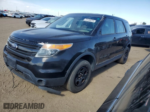 2013 Ford Utility Police Interceptor with VIN 1FM5K8AR6DGA63897, listed as a Copart auction lot 73133274 with 0 mi miles and Clean Title. Bid and sale history available at carsss.com. Image 1.