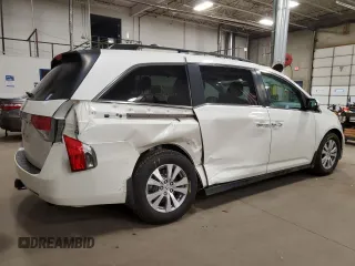 2016 Honda Odyssey EX-L with VIN 5FNRL5H67GB090747, listed as a Copart auction lot 53957235 with 131,464 mi miles and Salvage Title. Bid and sale history available at DreamBid. Image 3.