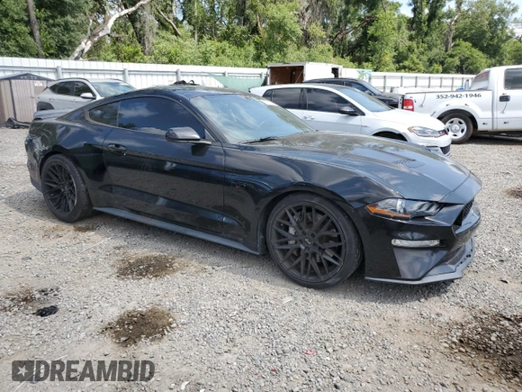 2018 Ford Mustang GT with VIN 1FA6P8CF2J5153624, listed as a Copart auction lot 55626135 with 94,206 mi miles and Salvage title. Bid and sale history available at DreamBid. Image 4.