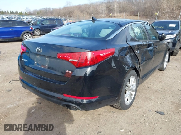2013 Kia Optima LX with VIN 5XXGM4A77DG146177, listed as a IAAI auction lot 41769708 with 133,604 mi miles. Bid and sale history available at carsss.com. Image 4.