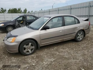 2002 Honda Civic DX with VIN 2HGES16442H905101, listed as a Copart auction lot 64487034 with 300,912 mi miles and Salvage Title. Bid and sale history available at carsss.com. Image 1.