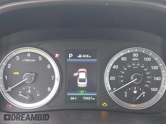 2018 Hyundai Sonata SEL with VIN 5NPE34AFXJH643127, listed as a IAAI auction lot 42155285 with 72,421 mi miles and . Bid and sale history available at carsss.com. Image 7.