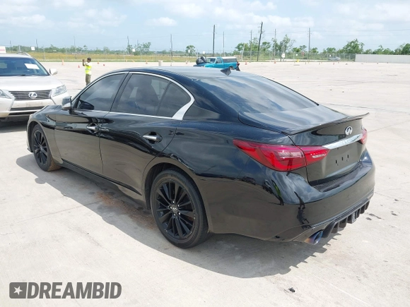 2019 Infiniti Q50 3.0t Signature Edition with VIN JN1EV7AP6KM513666, listed as a IAAI auction lot 42147392 with 99,798 mi miles. Bid and sale history available at carsss.com. Image 3.