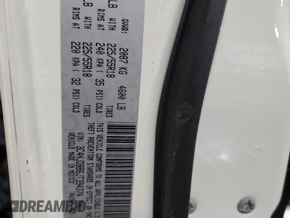 2018 Jeep Compass Latitude z VIN 3C4NJDBB6JT394374, wystawiony jako Copart lot #54229455 z przebiegiem 51 625 mil mil oraz Szkoda całkowita • Salvage title. Historia ofert i sprzedaży dostępna na DreamBid. Obrazek 13.
