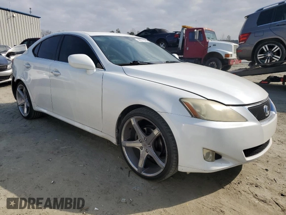 2008 Lexus IS 250 with VIN JTHBK262182063615, listed as a Copart auction lot 44211525 with 147,433 mi miles and Salvage Title. Bid and sale history available at DreamBid. Image 4.