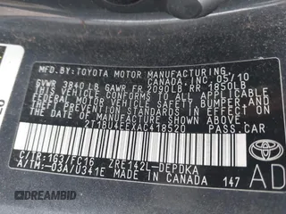 2010 Toyota Corolla with VIN 2T1BU4EEXAC418520, listed as a IAAI auction lot 42491049 with 104,218 mi miles and . Bid and sale history available at DreamBid. Image 9.