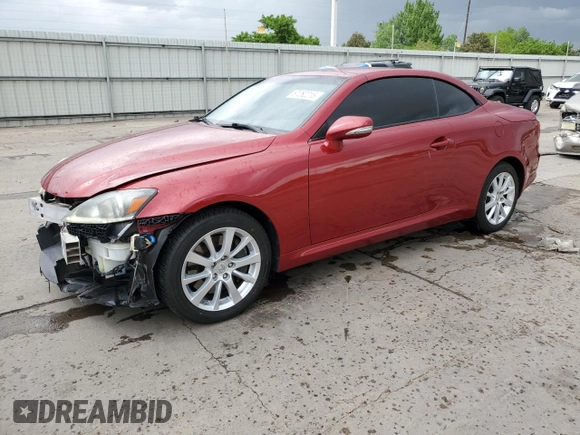 2011 Lexus IS 350 C with VIN JTHFE2C25B2505784, listed as a Copart auction lot 57262215 with 100,669 mi miles and Salvage title. Bid and sale history available at DreamBid. Image 1.