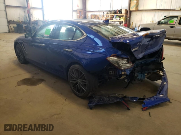 2019 Genesis G70 2.0T Advanced with VIN KMTG64LA8KU010880, listed as a Copart auction lot 44308682 with 48,467 mi miles and Salvage Title. Bid and sale history available at carsss.com. Image 3.