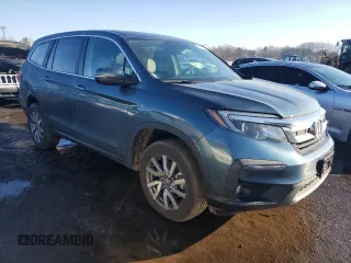 2022 Honda Pilot EX-L with VIN 5FNYF6H5XNB037831, listed as a Copart auction lot 46677205 with 19,285 mi miles and Salvage Title. Bid and sale history available at carsss.com. Image 4.