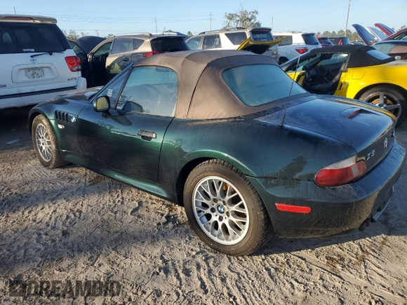 2000 BMW Z3 2.5L with VIN 4USCH9342YLG03581, listed as a Copart auction lot 75429884 with 122,439 mi miles and Salvage Title. Bid and sale history available at carsss.com. Image 2.