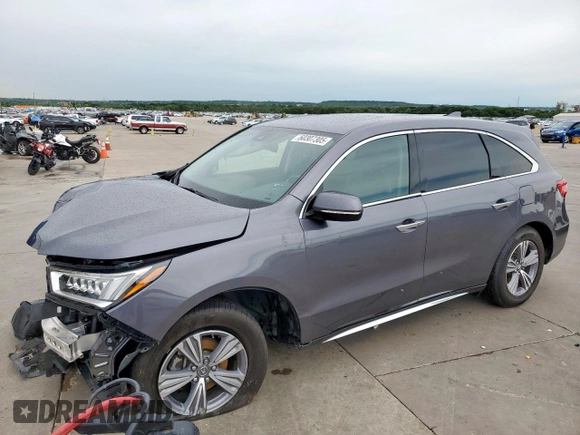 2020 Acura MDX with VIN 5J8YD3H34LL002393, listed as a Copart auction lot 60307305 with 46,559 mi miles and Salvage title. Bid and sale history available at DreamBid. Image 1.