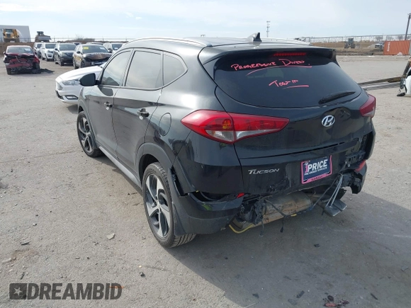 2018 Hyundai Tucson Sport with VIN KM8J33AL7JU772152, listed as a IAAI auction lot 41285203 with 87,188 mi miles. Bid and sale history available at carsss.com. Image 3.