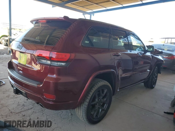 2021 Jeep Grand Cherokee 80th Anniversary with VIN 1C4RJFBG3MC631086, listed as a Copart auction lot 57304375 with 57,872 mi miles and Salvage title. Bid and sale history available at DreamBid. Image 3.