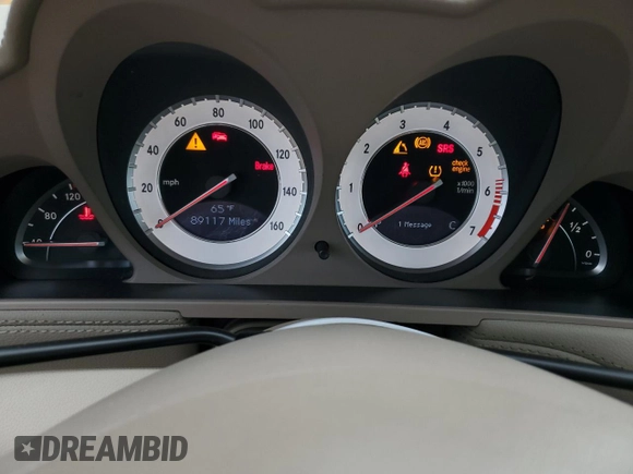 2009 Mercedes-Benz SL 550 with VIN WDBSK71F49F143492, listed as a Copart auction lot 88757425 with 89,117 mi miles and Salvage title. Bid and sale history available at DreamBid. Image 9.