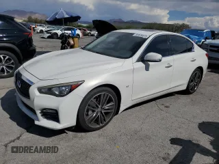 2015 Infiniti Q50 Premium z VIN JN1BV7ARXFM418537, wystawiony jako Copart lot #55976075 z przebiegiem 109 218 mil mil oraz Szkody całkowita. Historia ofert i sprzedaży dostępna na DreamBid. Obrazek 1.