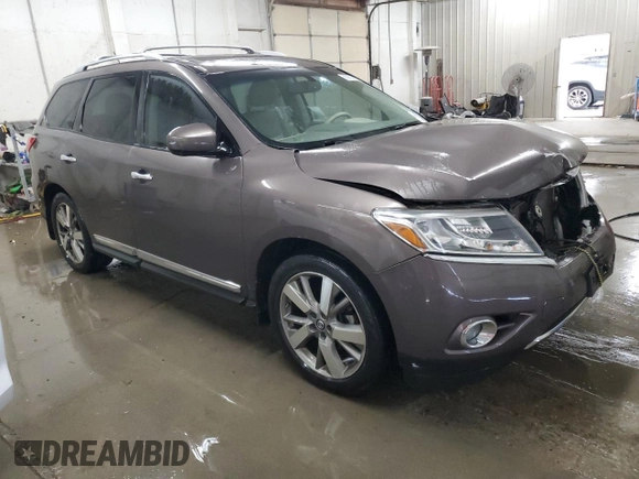 2015 Nissan Pathfinder S with VIN 5N1AR2MN2FC688193, listed as a Copart auction lot 56907995 with 112,624 mi miles and Salvage title. Bid and sale history available at DreamBid. Image 4.