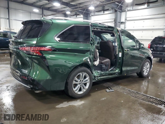 2023 Toyota Sienna Platinum with VIN 5TDESKFC1PS097942, listed as a Copart auction lot 50408805 with 15,101 mi miles and Salvage Title. Bid and sale history available at DreamBid. Image 3.