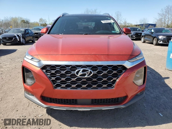 2020 Hyundai Santa Fe SEL with VIN 5NMS3CAAXLH186434, listed as a Copart auction lot 53346755 with 69,664 mi miles and Salvage Title. Bid and sale history available at DreamBid. Image 5.