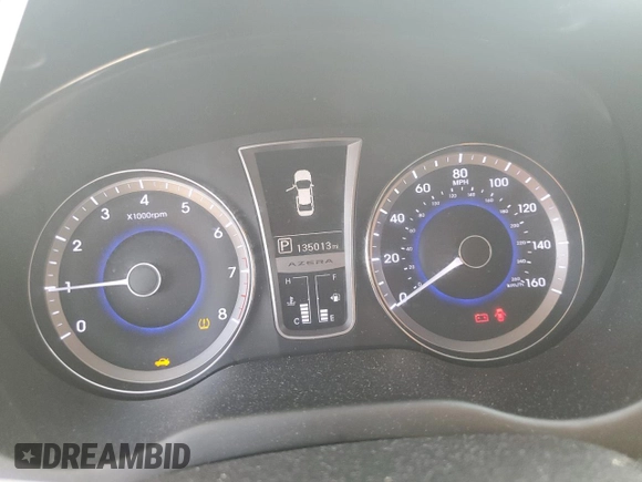2013 Hyundai Azera с VIN KMHFH4JG2DA266282, выставлен на аукционе Copart как лот 59156175 с пробегом 135 013 миль миль и Списание • Salvage title. История ставок и продаж доступна на DreamBid. Изображение 9.