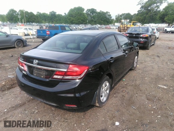 2015 Honda Civic LX with VIN 2HGFB2F54FH549385, listed as a IAAI auction lot 42123750 with 132,500 mi miles and . Bid and sale history available at DreamBid. Image 4.