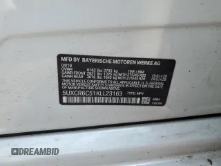 2019 BMW X5 xDrive40i with VIN 5UXCR6C51KLL23163, listed as a Copart auction lot 58598455 with 151,698 mi miles and Salvage title. Bid and sale history available at DreamBid. Image 13.
