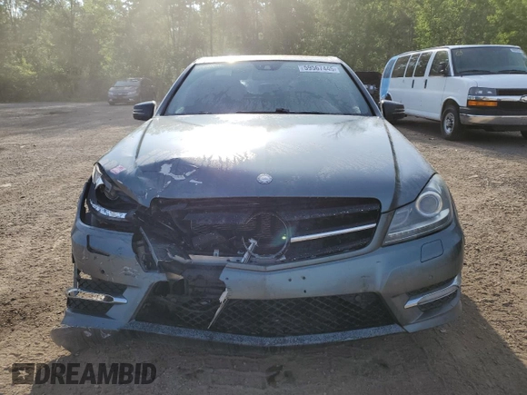 2012 Mercedes-Benz C 300 Sport with VIN WDDGF8BB7CA609715, listed as a Copart auction lot 59567445 with 176,385 mi miles and Salvage title. Bid and sale history available at DreamBid. Image 5.