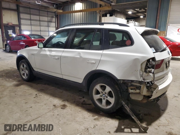 2008 BMW X3 3.0si with VIN WBXPC93468WJ24035, listed as a Copart auction lot 46179645 with 264,916 mi miles and Salvage Title. Bid and sale history available at carsss.com. Image 2.