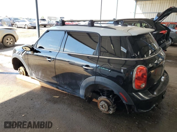 2013 MINI Countryman S ALL4 with VIN WMWZC5C58DWP31102, listed as a Copart auction lot 56017895 with 105,386 mi miles and Clean Title. Bid and sale history available at DreamBid. Image 2.