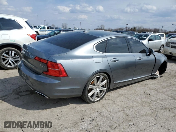 2017 Volvo S90 Inscription with VIN YV1A22ML1H1001821, listed as a Copart auction lot 46078893 with 62,122 mi miles. Bid and sale history available at carsss.com. Image 3.