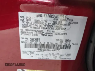 2006 Ford Freestyle Limited z VIN 1FMDK06196GA00215, wystawiony jako IAAI lot #42300513 z przebiegiem 83 615 mil mil oraz . Historia ofert i sprzedaży dostępna na DreamBid. Obrazek 9.