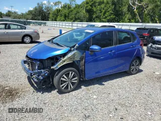 2018 Honda Fit EX-L with VIN 3HGGK5H06JM702317, listed as a Copart auction lot 65324405 with 66,441 mi miles and Salvage title. Bid and sale history available at DreamBid. Image 1.