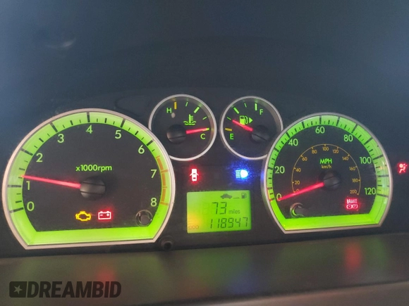 2009 Chevrolet Aveo 2LT with VIN KL1TG56E29B607616, listed as a Copart auction lot 62552825 with 118,947 mi miles and Salvage title. Bid and sale history available at DreamBid. Image 9.