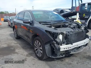 2016 Acura MDX w/Tech with VIN 5FRYD3H40GB011140, listed as a IAAI auction lot 41943684 with 126,131 mi miles. Bid and sale history available at carsss.com. Image 1.