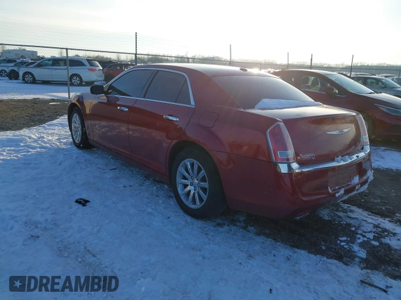 2012 Chrysler 300 Limited with VIN 2C3CCACG0CH205728, listed as a IAAI auction lot 41285693 with 125,204 mi miles. Bid and sale history available at carsss.com. Image 3.