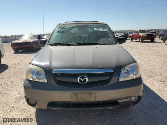 2003 Mazda Tribute LX with VIN 4F2YZ04123KM23151, listed as a Copart auction lot 74117164 with 112,790 mi miles and Salvage Title. Bid and sale history available at carsss.com. Image 5.