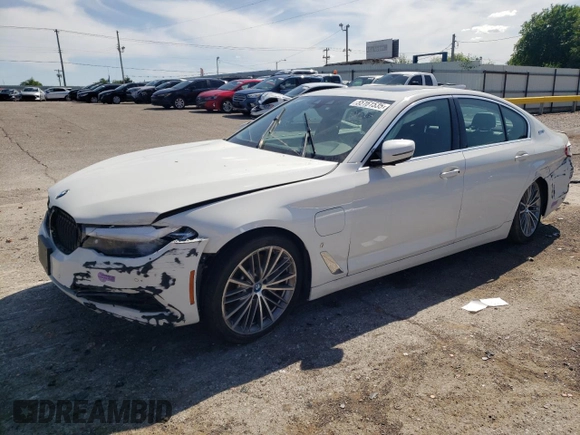 2019 BMW 5 Series 530e with VIN WBAJA9C57KB254922, listed as a Copart auction lot 55161535 with Not provided miles and Salvage title. Bid and sale history available at DreamBid. Image 1.