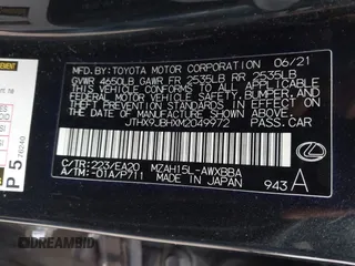 2021 Lexus UX 250h z VIN JTHX9JBHXM2049972, wystawiony jako IAAI lot #40956792 z przebiegiem 47 882 mil mil oraz . Historia ofert i sprzedaży dostępna na DreamBid. Obrazek 9.