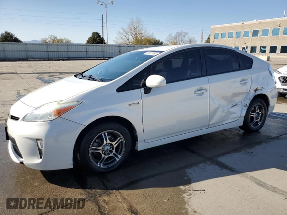 2013 Toyota Prius One with VIN JTDKN3DU3D5698878, listed as a Copart auction lot 51537085 with 95,575 mi miles and Salvage Title. Bid and sale history available at carsss.com. Image 1.