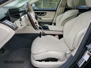 2022 Mercedes-Benz S 500 with VIN W1K6G6DB0NA088382, listed as a Copart auction lot 55065765 with 19,866 mi miles and Salvage Title. Bid and sale history available at DreamBid. Image 7.