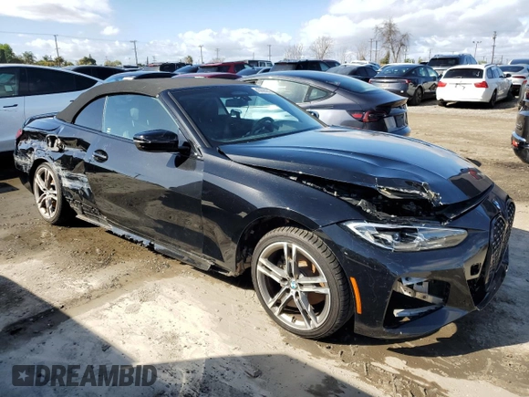 2023 BMW 4 Series 430i with VIN WBA23AT02PCL61138, listed as a Copart auction lot 45606085 with 18,698 mi miles and Salvage title. Bid and sale history available at DreamBid. Image 4.