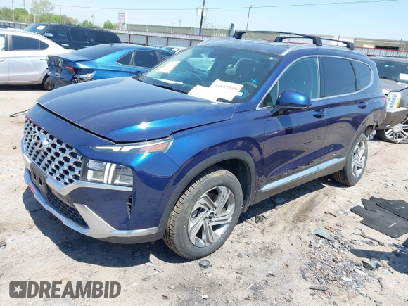 2022 Hyundai Santa Fe SEL with VIN 5NMS2DAJ8NH410618, listed as a IAAI auction lot 41853548 with 58,483 mi miles. Bid and sale history available at carsss.com. Image 2.
