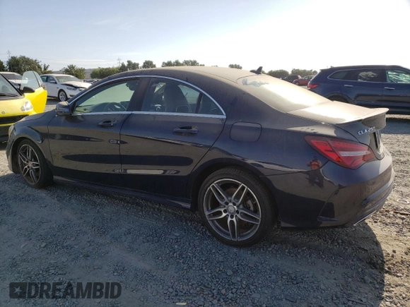 2018 Mercedes-Benz CLA 250 with VIN WDDSJ4EB9JN513510, listed as a Copart auction lot 61871585 with 124,877 mi miles and Clean title. Bid and sale history available at DreamBid. Image 2.