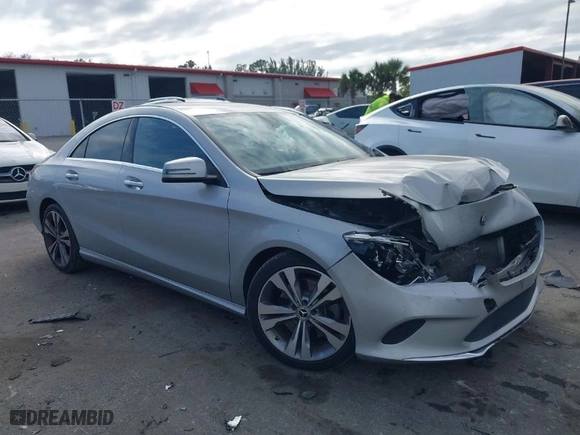 2019 Mercedes-Benz CLA with VIN WDDSJ4EB2KN743990, listed as a IAAI auction lot 41282368 with 72,364 mi miles. Bid and sale history available at carsss.com. Image 1.