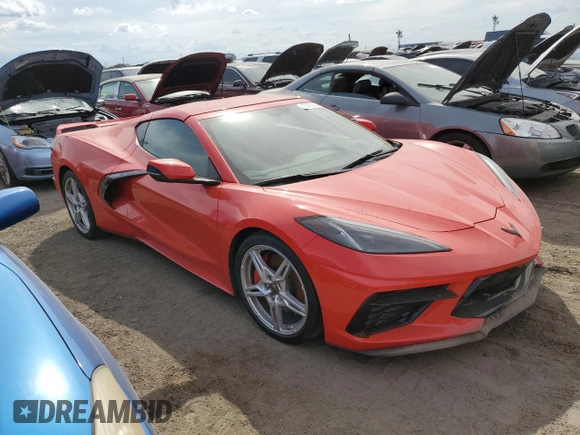 2020 Chevrolet Corvette 2LT with VIN 1G1Y72D48L5103545, listed as a Copart auction lot 75073914 with 0 mi miles and Salvage Title. Bid and sale history available at carsss.com. Image 4.