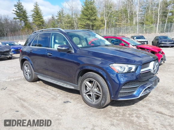 2021 Mercedes-Benz GLE 350 with VIN 4JGFB4KB2MA492990, listed as a IAAI auction lot 41840528 with 50,519 mi miles and . Bid and sale history available at DreamBid. Image 1.