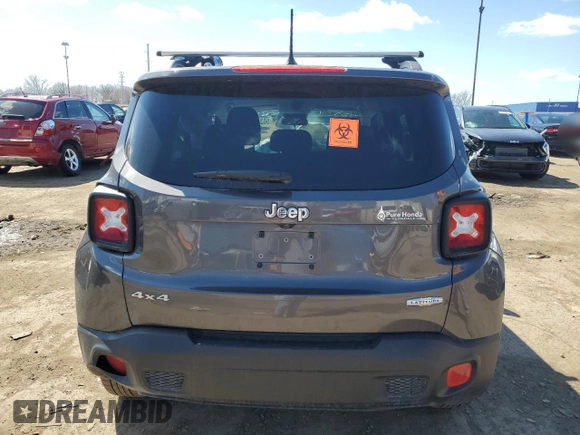 2017 Jeep Renegade Latitude with VIN ZACCJBBB2HPF25278, listed as a Copart auction lot 50336635 with 0 mi miles and Clean Title. Bid and sale history available at carsss.com. Image 6.