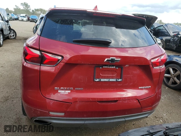 2021 Chevrolet Blazer Premier с VIN 3GNKBLRS1MS534946, выставлен на аукционе Copart как лот 67353324 с пробегом 59 493 миль миль и Списание • Salvage title. История ставок и продаж доступна на DreamBid. Изображение 6.