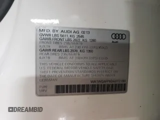 2013 Audi Q5 Prestige with VIN WA1WGAFPXDA072186, listed as a Copart auction lot 88926785 with 133,847 mi miles and Salvage title. Bid and sale history available at DreamBid. Image 12.