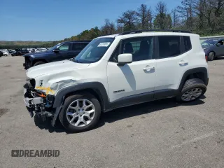 2018 Jeep Renegade Latitude with VIN ZACCJABB9JPJ40491, listed as a Copart auction lot 61333605 with 59,165 mi miles and Salvage title. Bid and sale history available at DreamBid. Image 1.