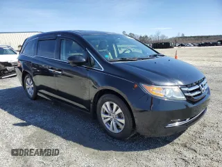 2014 Honda Odyssey EX-L with VIN 5FNRL5H64EB034147, listed as a Copart auction lot 46372795 with 156,720 mi miles and Salvage Title. Bid and sale history available at carsss.com. Image 4.